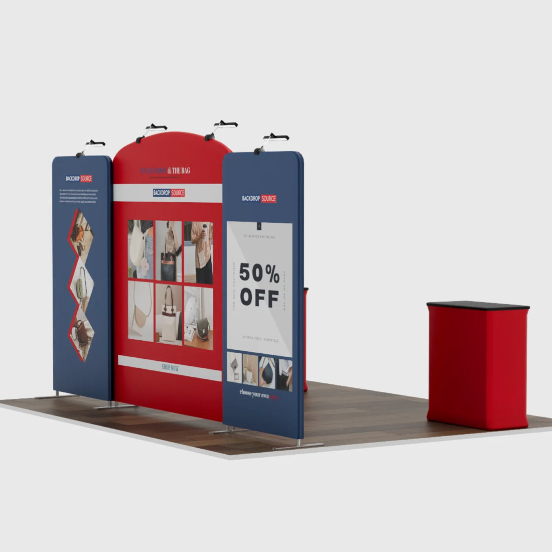Présentoir portable 6,10 m x 3,05 m - Modèle 7 