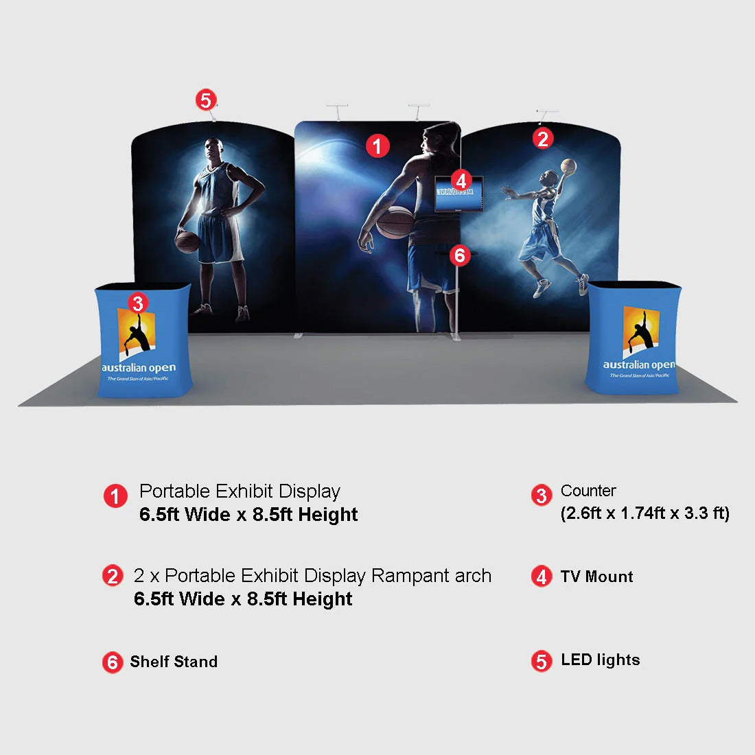 Portable Exhibit Display 20ft x 10ft - Model 10