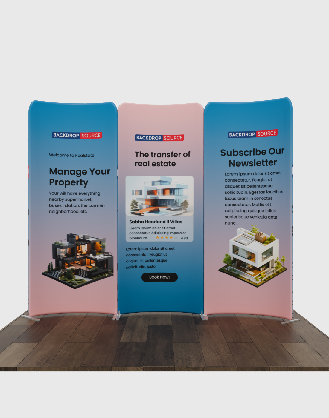 Magnetic Fabric Booth Display - Model 2 (6.5 x 6.5ft)