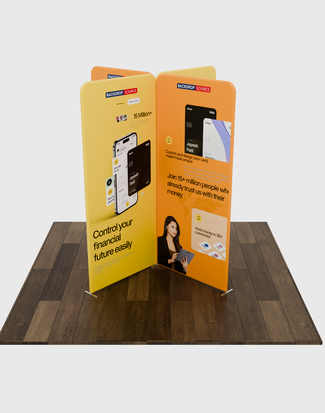 Magnetic Fabric Booth Display - Model 5 (6.5 x 6.5ft)