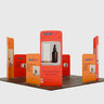 10x10 Magnetic Fabric Booth Wall with Curved & Straight Panels