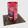 6.5x6.5 Magnetic Fabric Booth Wall with 4 Curved Panels