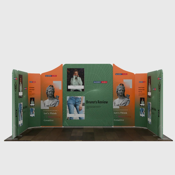 Magnetic Fabric Booth Display - Model 2 (16.4 x 10ft)