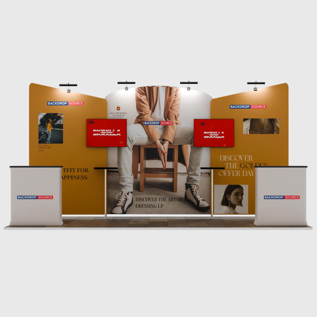 Présentoir portable 6,10 m x 3,05 m - Modèle 8 