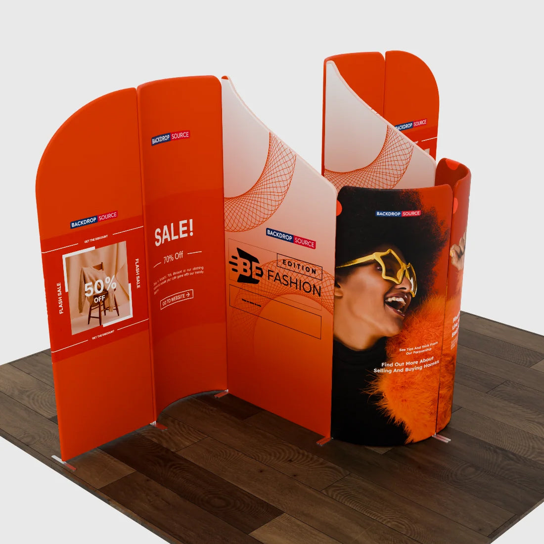 Magnetic Fabric Booth Display - Model 1 (13 x 10ft)