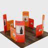 10x10 Magnetic Fabric Booth Wall with Curved & Straight Panels