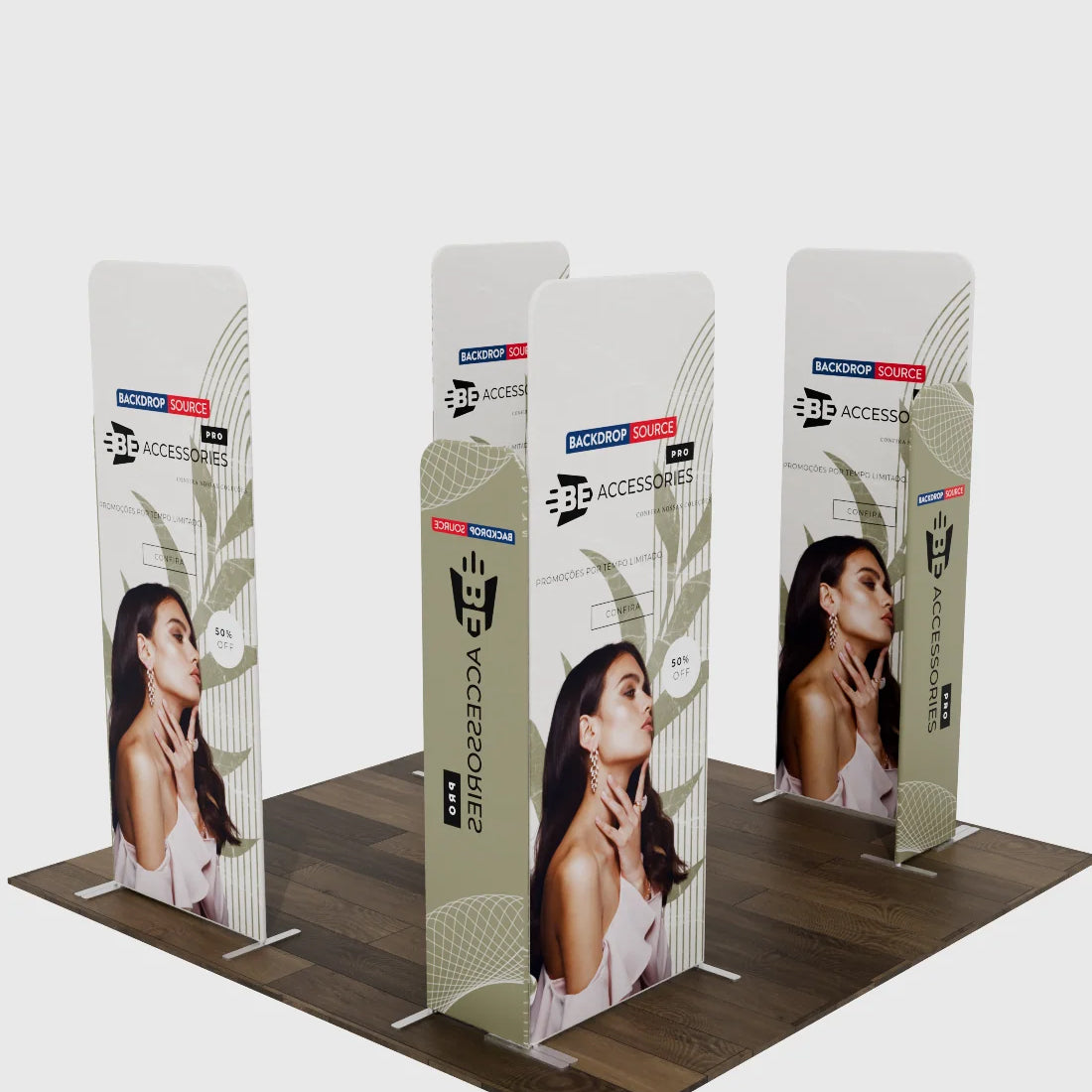 Magnetic Fabric Booth Display - Model 4 (10 x 10ft)