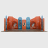 20x20 Magnetic Fabric Booth Wall with 13 Panels & Angled Sections
