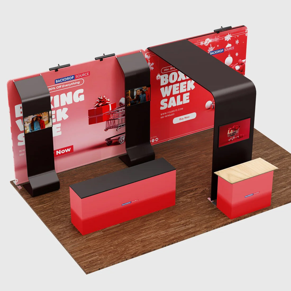 Présentoir portable 6 m x 3 m - Modèle 20 