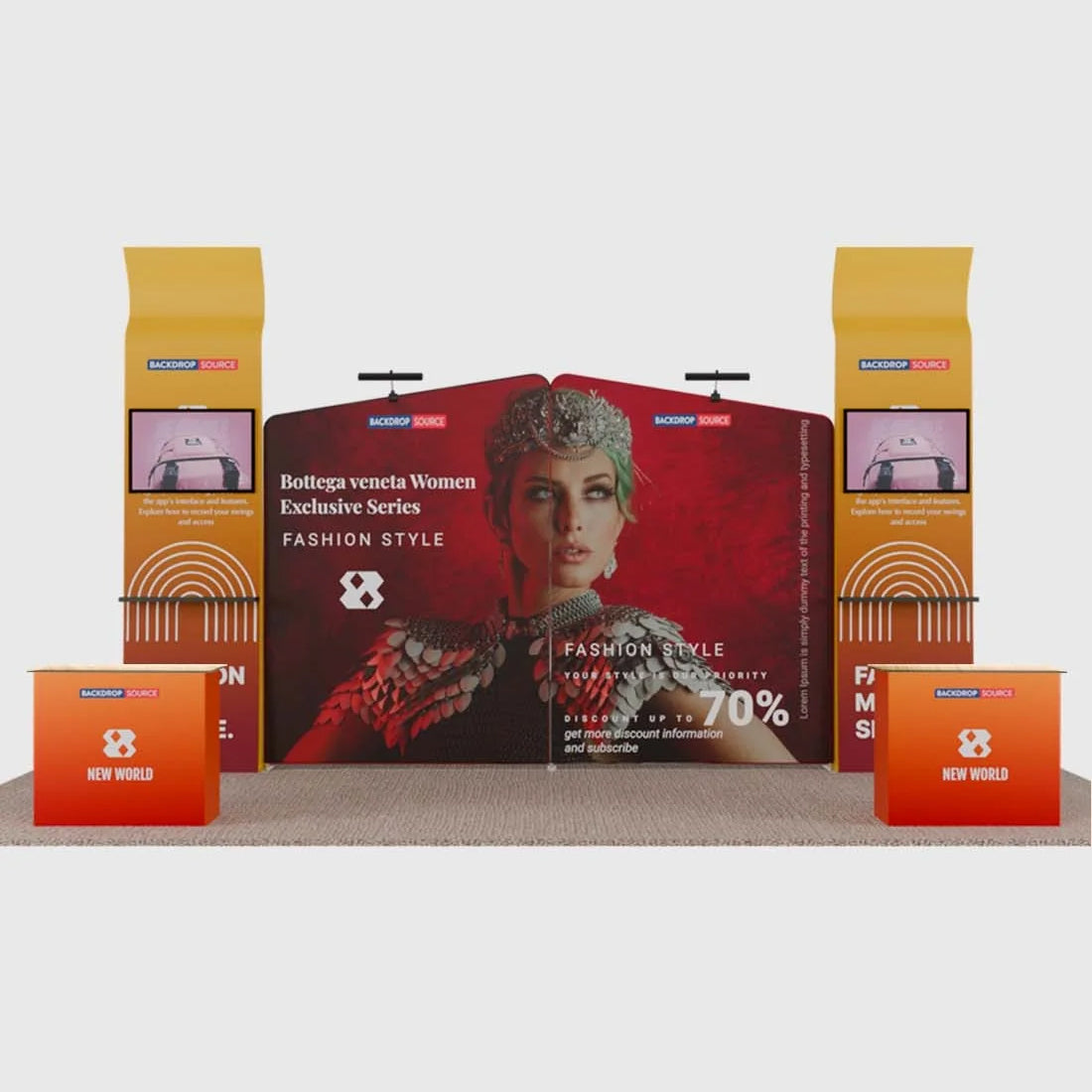 Portable Exhibit Display 20ft x 10ft - Model 22