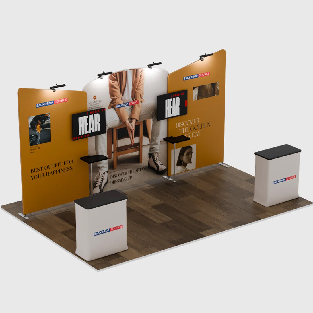 Présentoir portable 6,10 m x 3,05 m - Modèle 8 