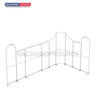 20x20 Magnetic Fabric Booth Wall with Mixed Curved & Angled Panels