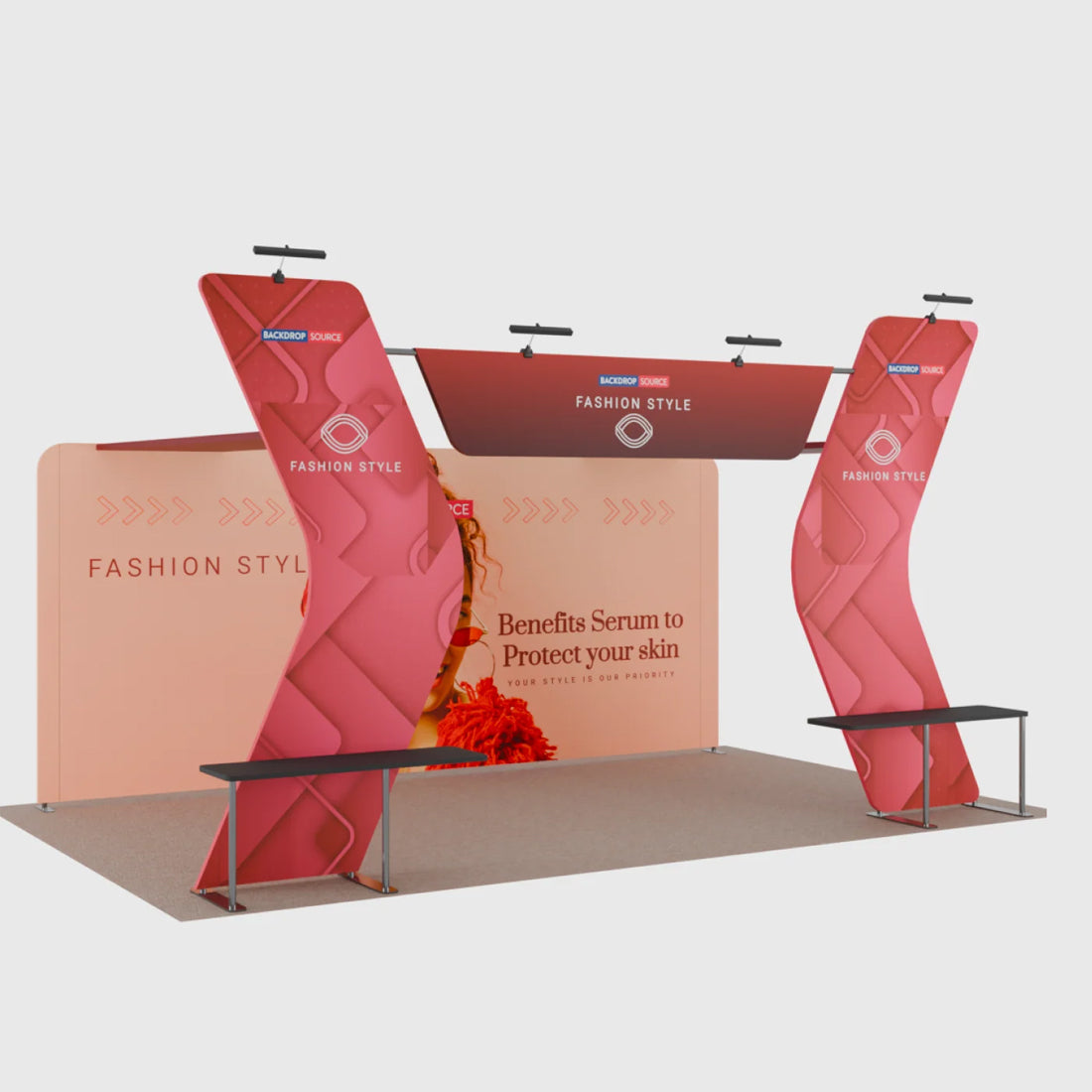 Présentoir portable 6,10 m x 3,05 m - Modèle 17 