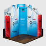 Magnetic Fabric Booth Display - Model 4 (13 x 13ft)