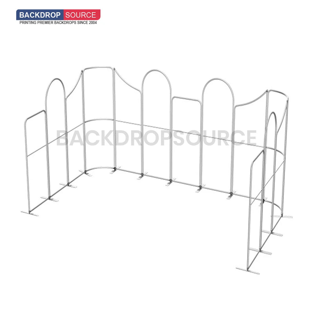 20x20 Magnetic Fabric Booth Wall with 13 Panels & Angled Sections
