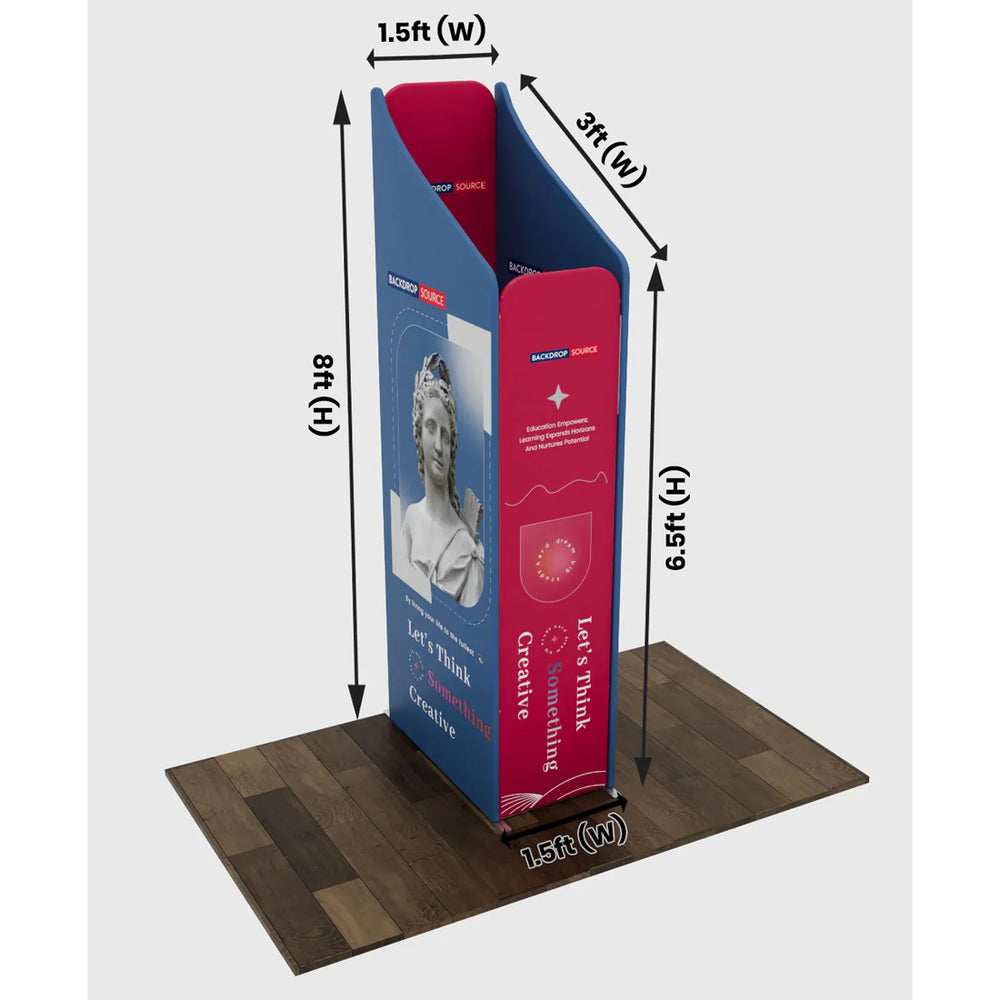 Magnetic Fabric Booth Display - Model 4 (6.5 x 6.5ft)