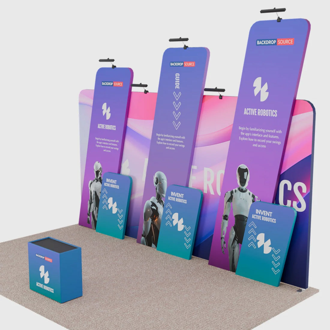 Présentoir portable 6 m x 3 m - Modèle 19 