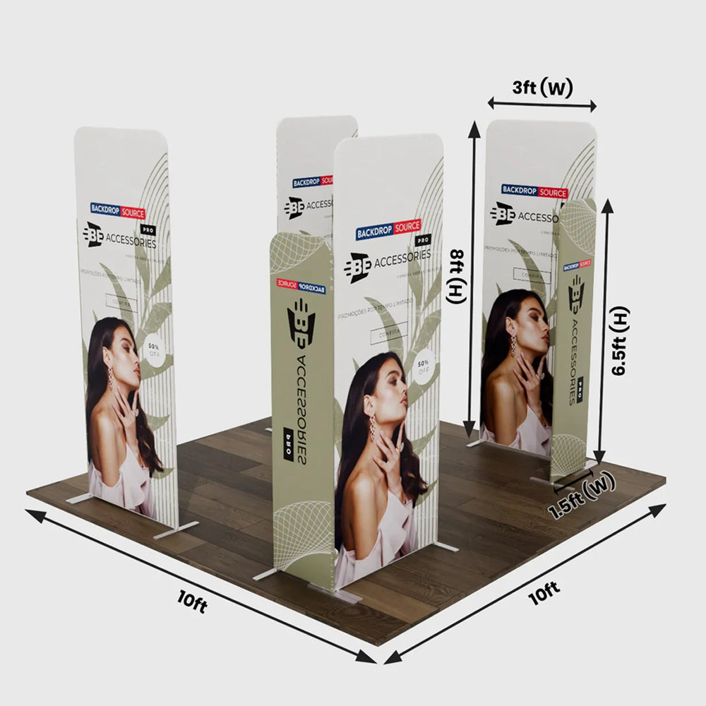 Magnetic Fabric Booth Display - Model 4 (10 x 10ft)