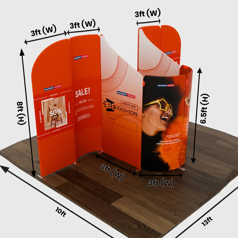 Magnetic Fabric Booth Display - Model 1 (13 x 10ft)
