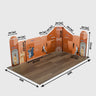20x20 Magnetic Fabric Booth Wall with Mixed Curved & Angled Panels