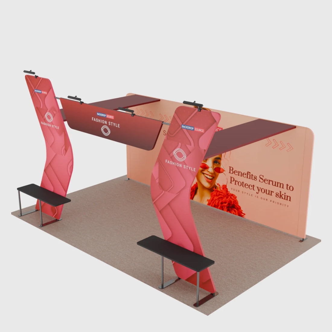 Présentoir portable 6,10 m x 3,05 m - Modèle 17 