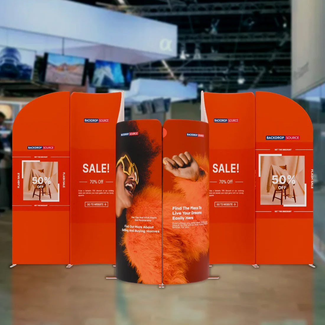 Magnetic Fabric Booth Display - Model 1 (13 x 10ft)