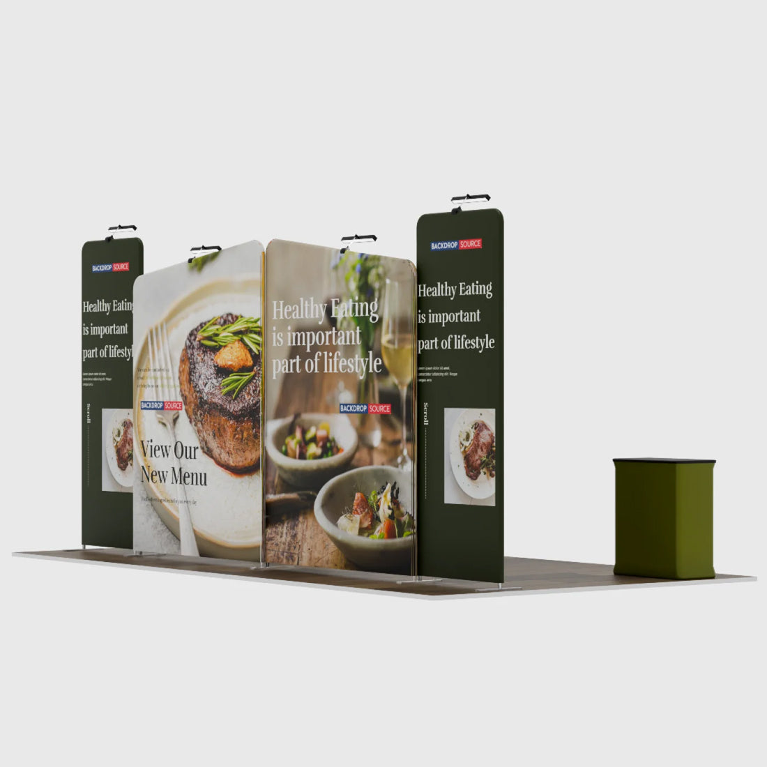 Présentoir portable 6 m x 3 m - Modèle 1 