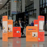 10x10 Magnetic Fabric Booth Wall with Curved & Straight Panels