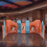 20x20 Magnetic Fabric Booth Wall with 13 Panels & Angled Sections