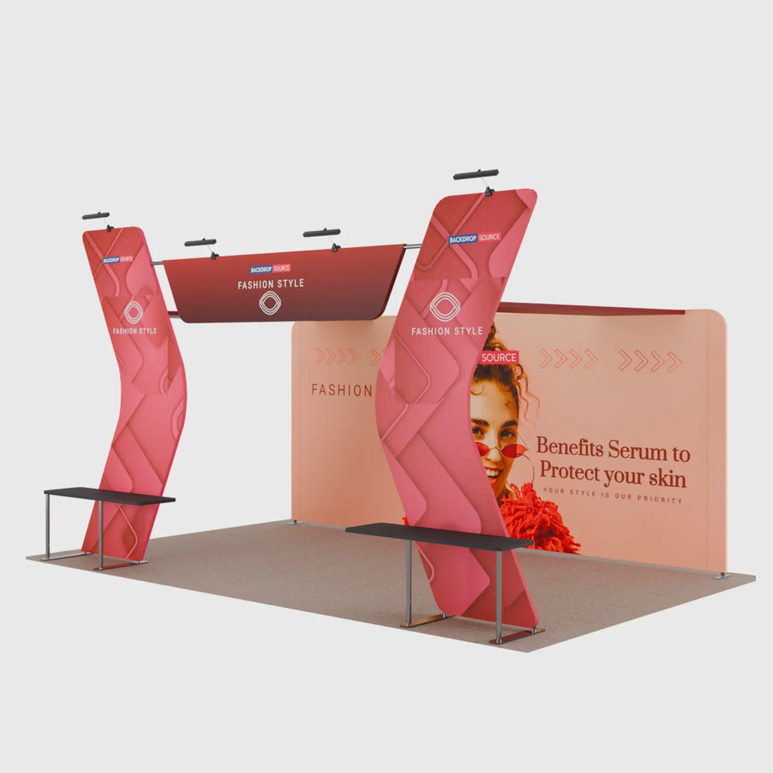 Présentoir portable 6,10 m x 3,05 m - Modèle 17 