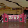 20x20 Magnetic Fabric Booth Wall with 10 Curved & Slope Panels