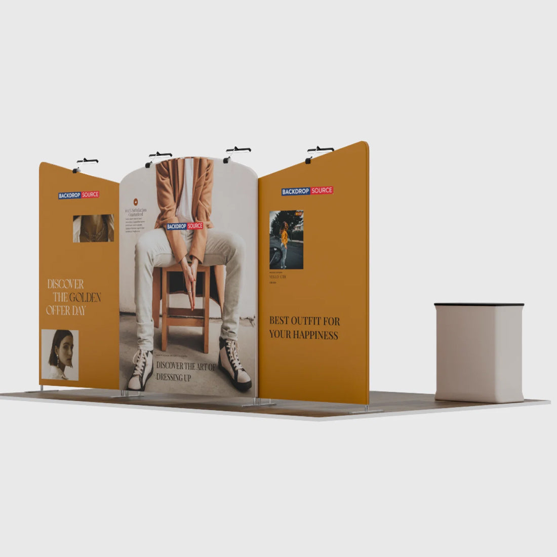Présentoir portable 6,10 m x 3,05 m - Modèle 8 