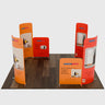 10x10 Magnetic Fabric Booth Wall with Curved & Straight Panels