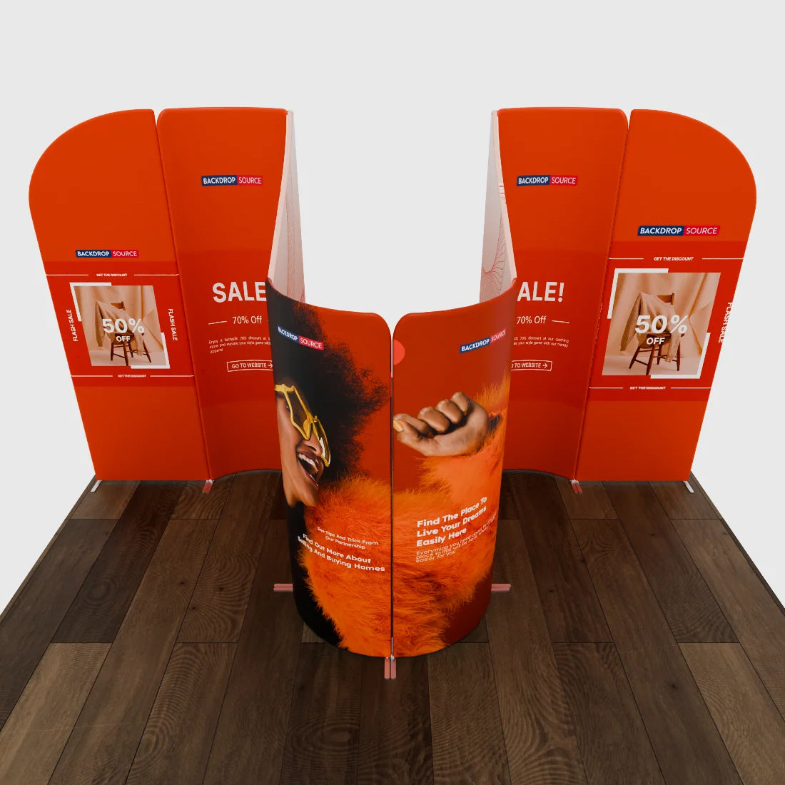 Magnetic Fabric Booth Display - Model 1 (13 x 10ft)