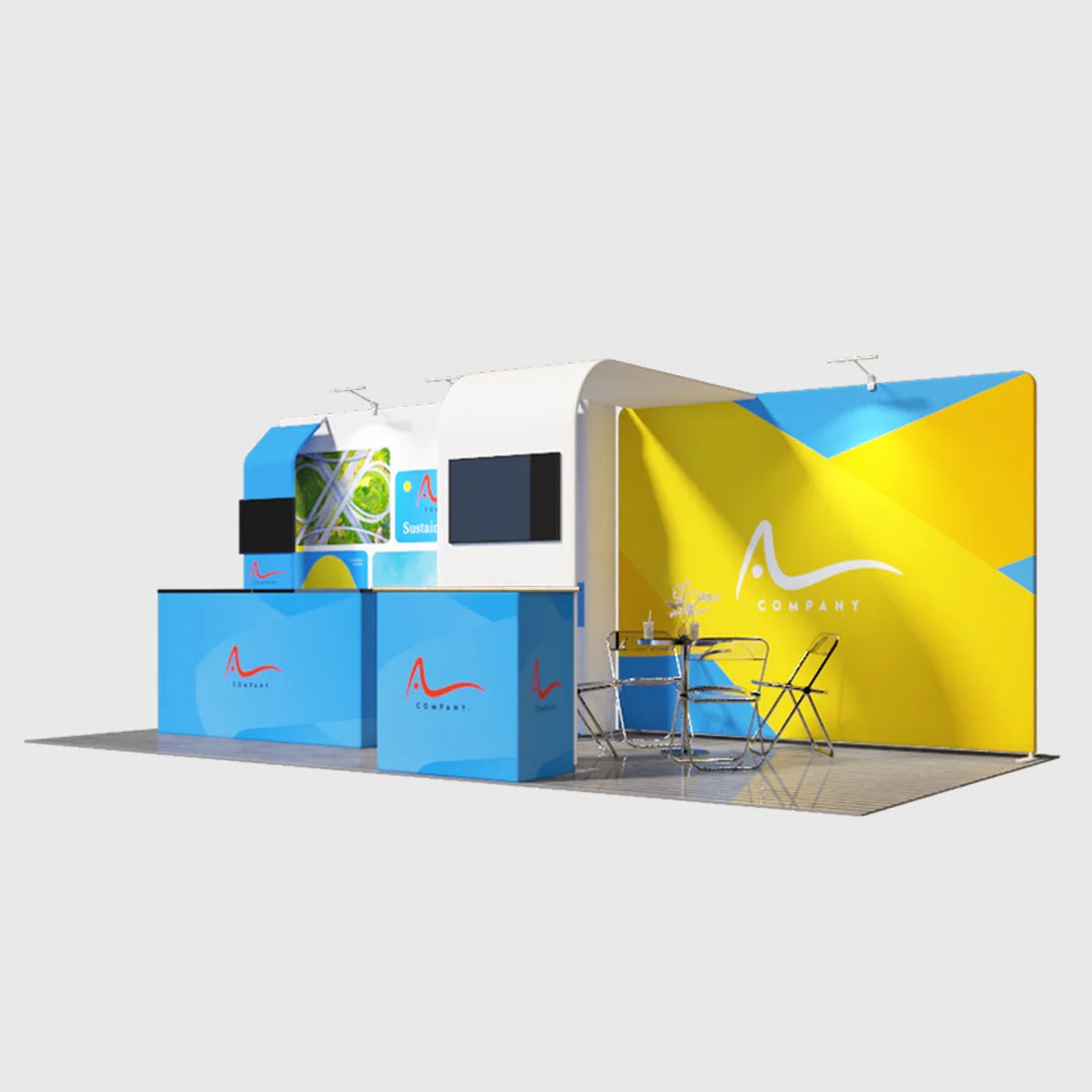 Présentoir portable 6 m x 3 m - Modèle 20 