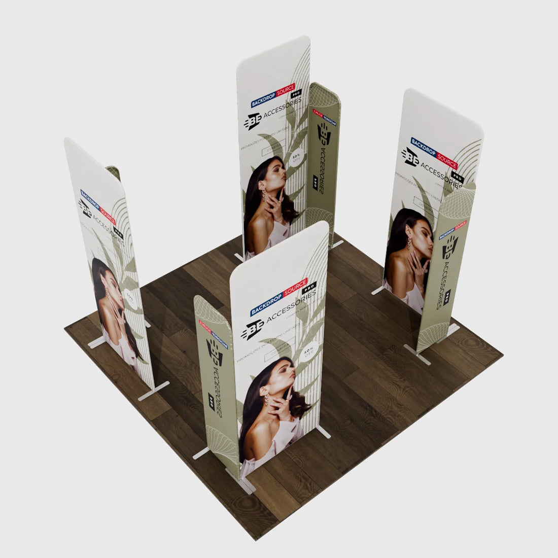 Magnetic Fabric Booth Display - Model 4 (10 x 10ft)