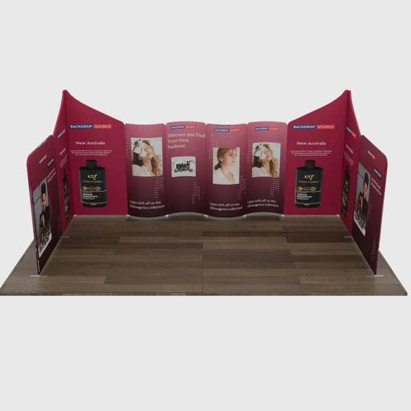 Magnetic Fabric Booth Display - Model 2 (20 x 20ft)