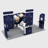 Kit d'exposition avec fond droit 20x10 et plateau de table rond 
