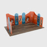 20x20 Magnetic Fabric Booth Wall with 13 Panels & Angled Sections