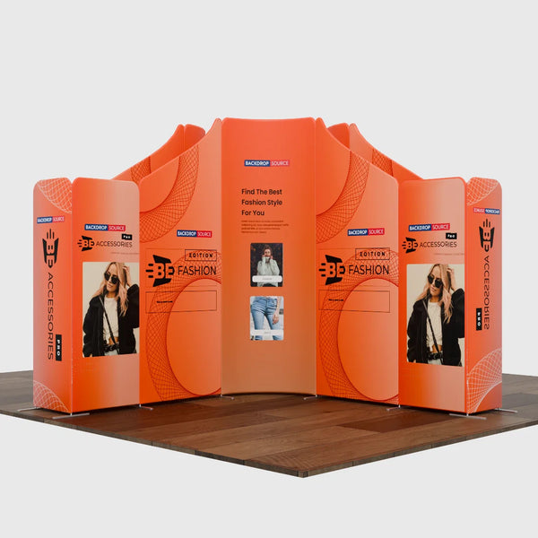 Magnetic Fabric Booth Display - Model 4 (16.4 x 16.4ft)