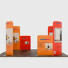 10x10 Magnetic Fabric Booth Wall with Curved & Straight Panels