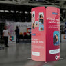 6.5x6.5 Magnetic Fabric Booth Wall with 4 Curved Panels