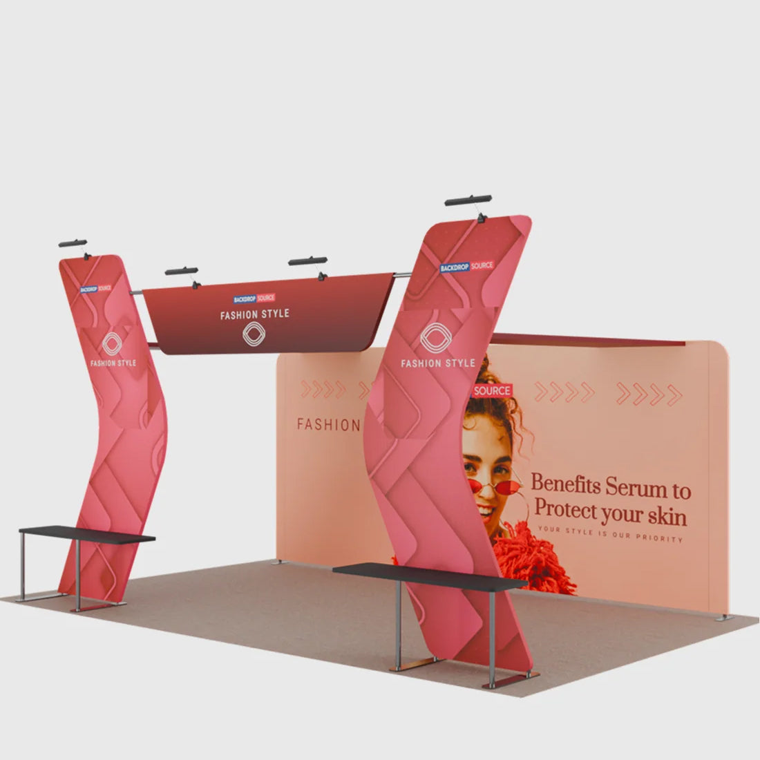 Présentoir portable 6,10 m x 3,05 m - Modèle 17 