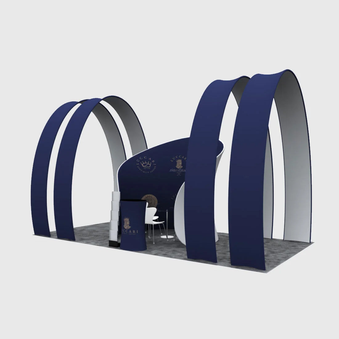 20x10 Meeting Pod with Round Arch Exhibition Kit