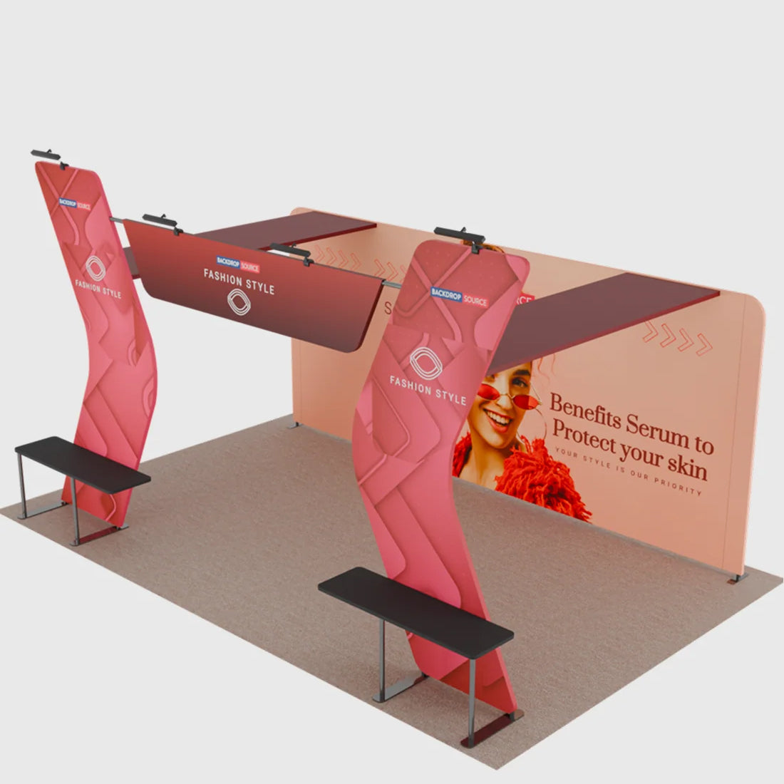 Présentoir portable 6,10 m x 3,05 m - Modèle 17 