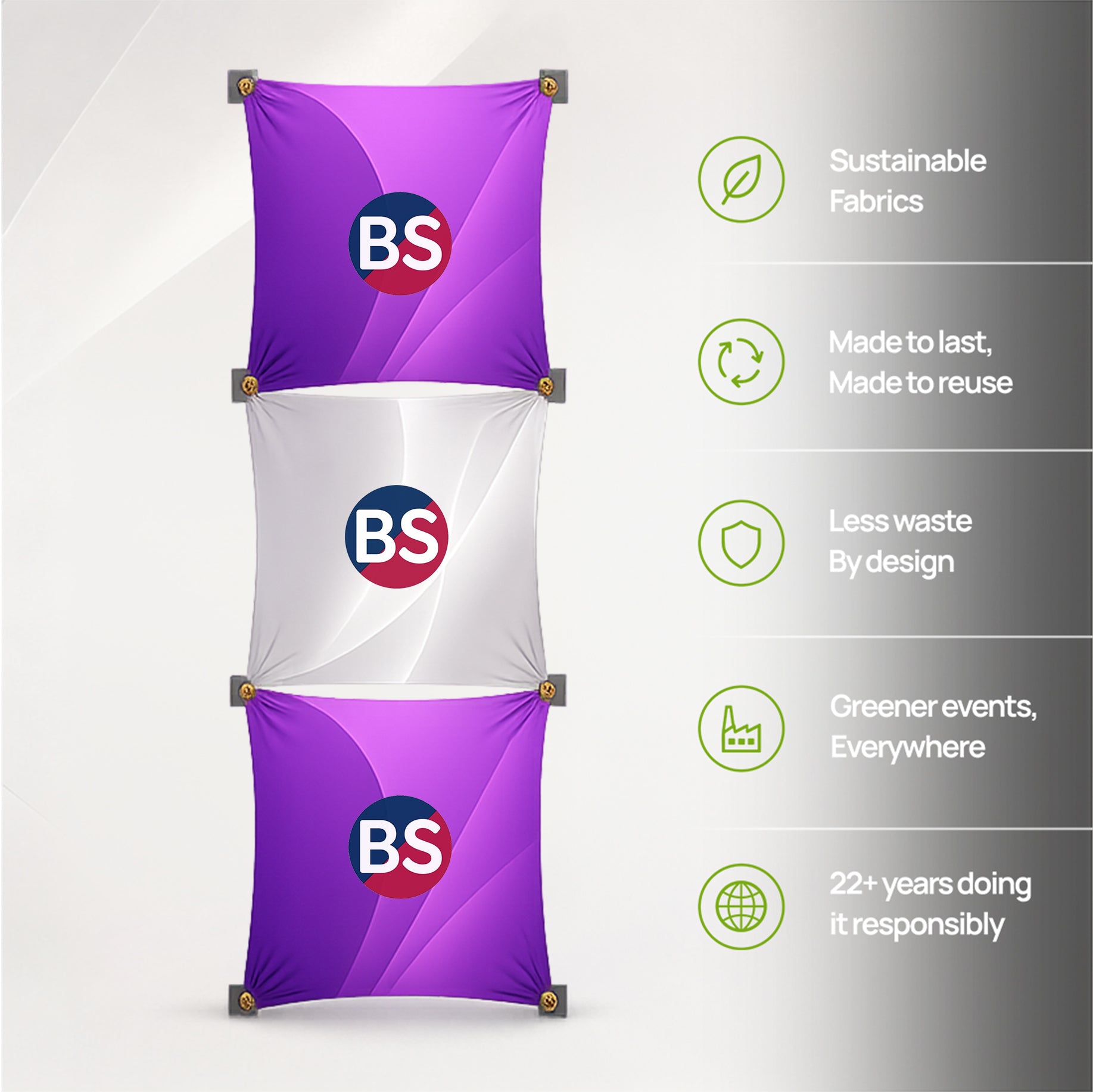 1 x 3 Fabric GeoMetrix Pop Up Grid Display