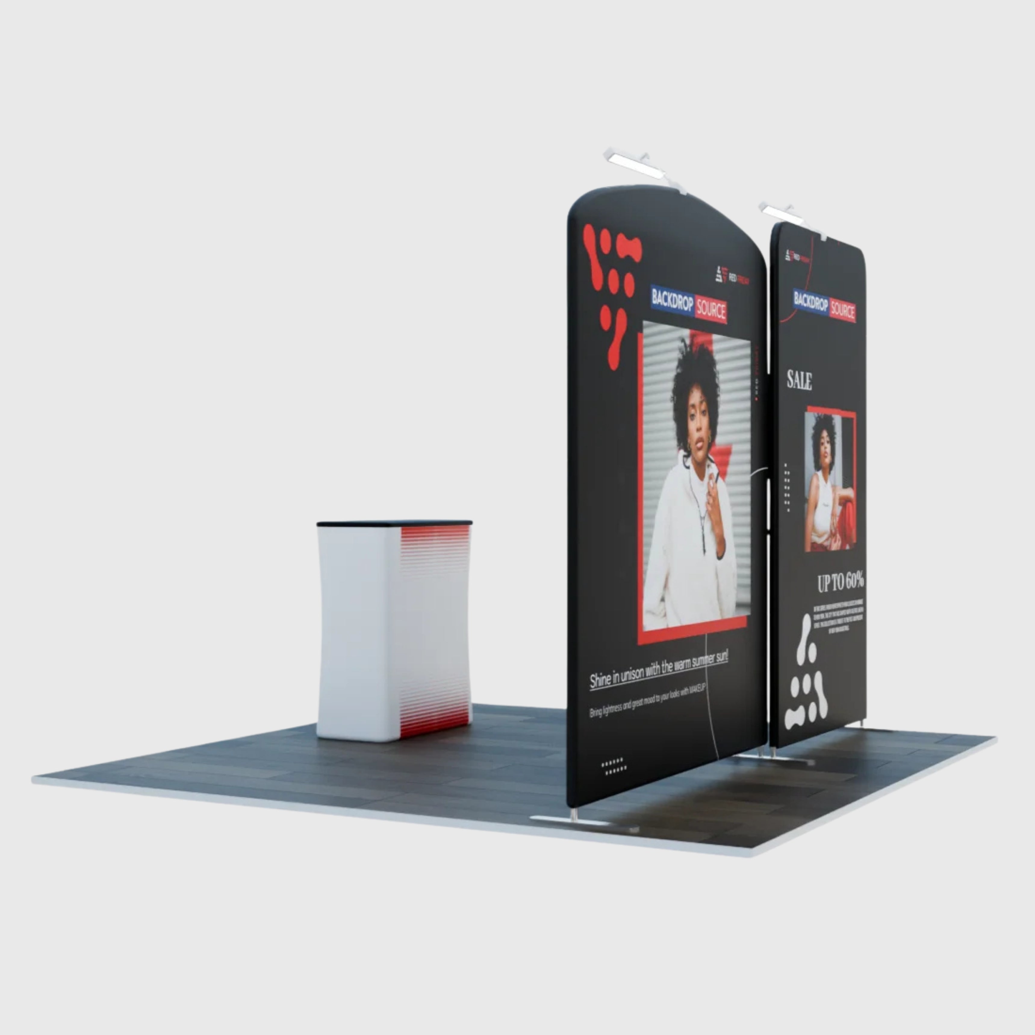 Présentoir portable 3 m x 3 m - Modèle 2 