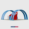 20x10 Booth Kit with Enclosed Meeting Pod & 4 Round Arches