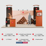 Fond droit 20x10 avec mur 3D et kit d'exposition en forme d'arche 