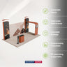 Fond droit 20x10 avec mur 3D et kit d'exposition en forme d'arche 